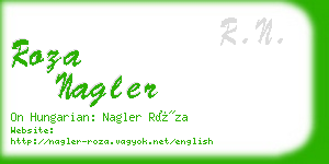 roza nagler business card